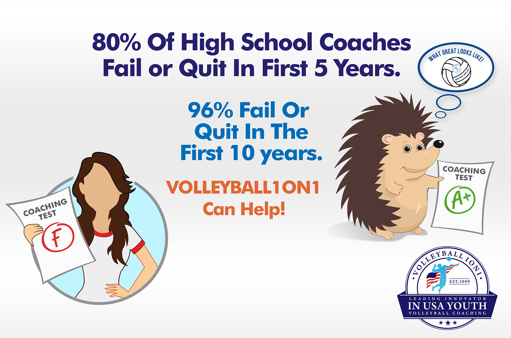 80% Of High School Coaches Quit Or Fail In The First 5 Years. 96% In The First 10 Years. We Can Help!