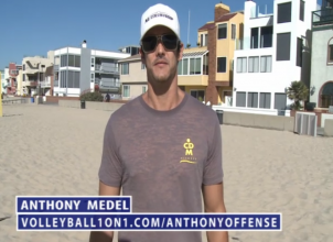 Anthony Medel Beach Volleyball Spiking