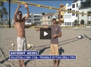 Anthony Medel Beach Volleyball Triangle Setting Drill