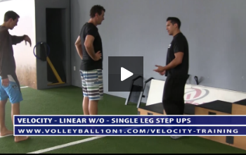 Volleyball Single Leg Step Ups Exercise Drill – Velocity Workout 1 – Linear