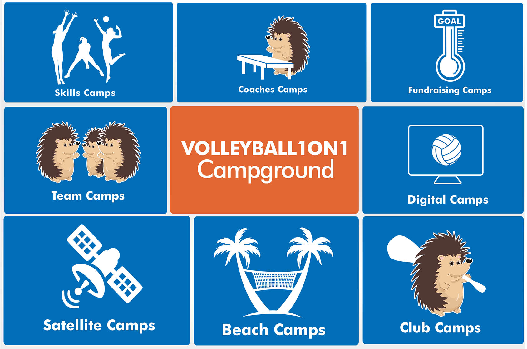 Volleyball1on1 Camps – Satellite Camps Digital Camps High School Camps Club Camps Team Camps Beach Camps Coaches Camps Skills Camps Summer Camps